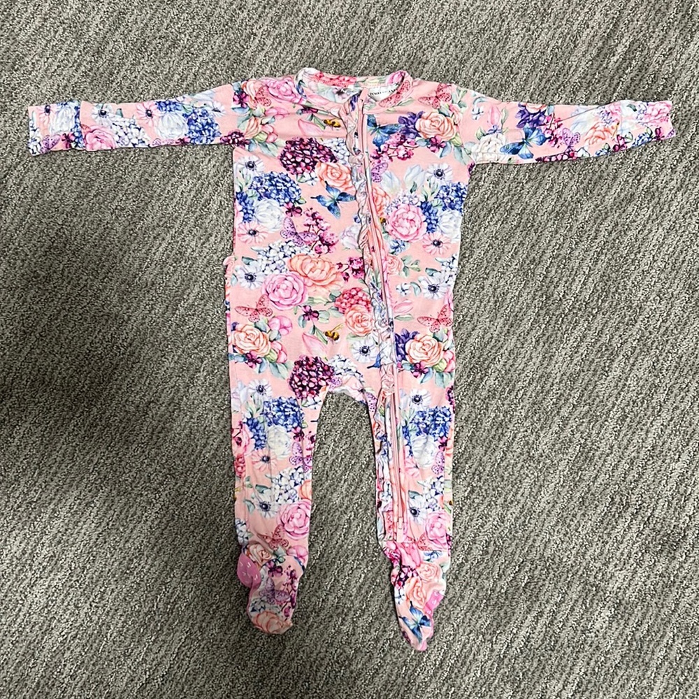 Posh Peanut Ruffle Zippered One Piece